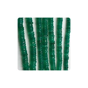 ลูกปัดทรงชั้น Heishi ประดับหินโอนิกซ์สีเขียวธรรมชาติขนาด8-10มม. สีชมพู14นิ้วสำหรับทำเครื่องประดับ - Product Image 6