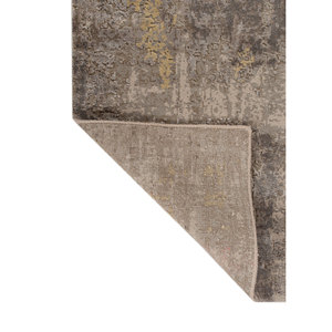 Alfombra Uvenuti de Lana y Seda de Bambú Tejida a Mano, Color Marfil, LRB-1545, Rectangular, Abstracta, para Dormitorio, Hecha a Mano con Técnicas de Viscosa - Product Image 5