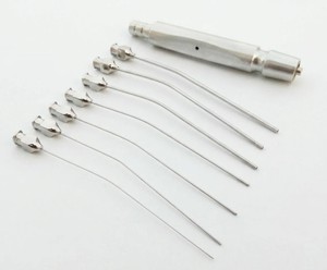 ชุดเครื่องมือดูดหูสำหรับการผ่าตัดกระดูกหูแบบ Tympanoplasty พร้อมด้ามจับแบบ Luer Lock ทำจากสแตนเลสสตีล ใช้งานด้วยมือ นำกลับมาใช้ใหม่ได้ อุปกรณ์ทางการแพทย์ - Product Image 4