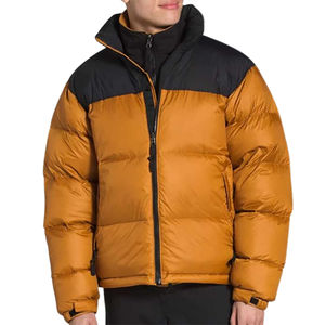 Chaquetas para hombre 2025 Venta al por mayor Última venta al por mayor de color naranja personalizado Puffer Jacket Hot New Bubble Jacket Hombres Servicio OEM - Product Image 1