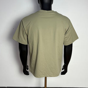 Camisetas Lisas Personalizadas OEM al por Mayor, 300 g/m², Camisetas Casuales para Hombre con Estampado en Relieve, Manga Corta - Product Image 3