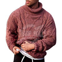 Suéteres de Invierno para Hombre, Tejidos en Algodón y Lana, de Alta Calidad, Transpirables, Cuello Redondo, Logotipo Personalizado, Secado Rápido, Nuevo Diseño, Color Sólido, 280g, OEM