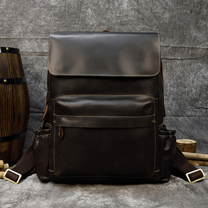 Unisex Premium Leather Travel <b>Backpack</b> Customized Logo Office Laptop Bag Student Factory Manufacturer - Product Image 5