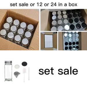 Canister Gỗ Nắp Gia Vị Lọ Thảo Mộc Và Gia Vị <span class=keywords><strong>Container</strong></span> Gia Vị Chai 4 Oz Vuông Glass Gia Vị Lọ Với Bằng Gỗ Tre Nắp Bộ - Product Image 6
