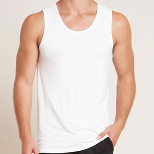 Gilet en coton à séchage rapide pour hommes personnalisable Streetwear Style XL Taille Débardeur à col rond sans manches T-Shirt Gilet - Product Image 5