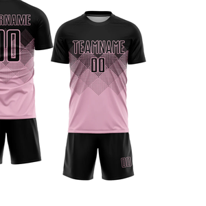 Ensemble de maillot de football à dégradé géométrique, manches courtes, uniforme de football respirant, vêtements de sport performants, kit d'entraînement pour match - Product Image 2