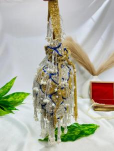 2025 bolsa Potli de moda para mamá logotipo personalizado boda Baby shower nueva mamá bolso étnico trabajo hecho a mano bordado a mano ropa de fiesta - Product Image 3