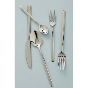 Stainless Steel <b>Laser</b> Lining New Handle Cutlery Set Stainless Steel Silver Plated Silverware Spoon and Fork Set - Product Image 2