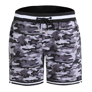 Short de basket-ball personnalisé grande taille en maille pour hommes vente en gros de joggings de sport athlétiques avec poches motif imprimé en tissu décontracté - Product Image 1