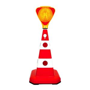 60cm Rubber Waterproof Cat's Eye Roadway Safety Traffic Cones with 50-Piece Set & Weights - Product Image 6