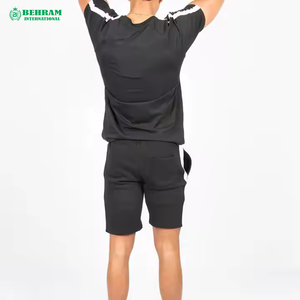 2025 Logo personnalisé grande taille 100% coton respirant Shorts pantalon coupe ample été hommes t-shirts et ensemble court pour hommes - Product Image 5