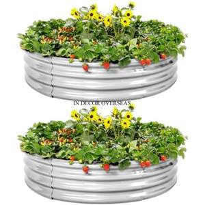 Nouveaux arrivages de jardinières décoratives de grande taille en métal galvanisé de haute qualité pour la maison, l'hôtel et le jardin, provenant d'Inde - Product Image 3