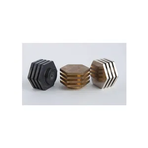 Forme hexagonale bouton de porte en acier inoxydable de qualité supérieure quincaillerie de chambre accessoires de travail du bois