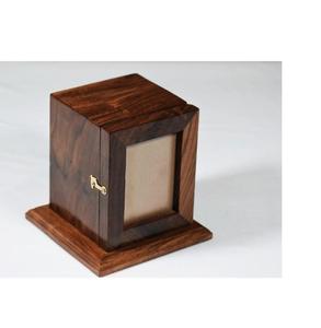 กล่องรูปโกศไม้สําหรับมนุษย์หรือสัตว์เลี้ยง สามารถแสดงบนชั้นวาง กล่องทําด้วยมือสําหรับเถ้ามนุษย์ - Product Image 6