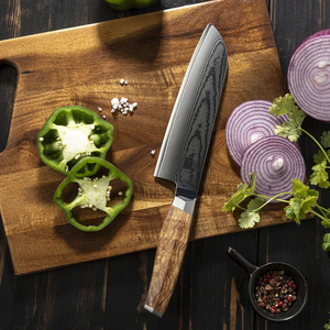 Couteau de chef en acier inoxydable fait à la main avec manche en bois d'olivier Couteau de cuisine avec qualité de bricolage OEM pris en charge pour les utilisations en cuisine - Product Image 2