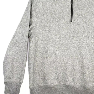 Sweat-shirt à demi-fermeture éclair pour homme d'excellente qualité, couleur grise, col montant, manches longues, sweat-shirt Street Wear pour adulte - Product Image 4