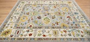 Alfombra Turca Oushak Vintage Exquisita, Hecha a Mano con Lana, de Pelo Alto, de 5x8-9x12 pies, Duradera, Lavable, Antideslizante, para Uso en el Hogar - Product Image 5