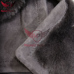 <b>Men's</b> Grey <b>Shearling</b> Coat - Unmatched Comfort and Customization <b>for</b> a Unique Outerwear Experience <b>Men's</b> Grey <b>Shearling</b> Coat - Product Image 5