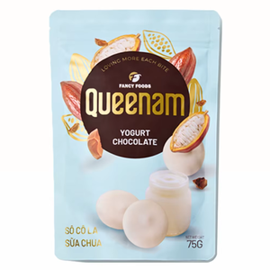 Vietnam Export Supplier OEM/ODM HALAL Pure <b>Chocolate</b> Excellent Quality 75G Yogurt Solid Button Candy Snacks Queenam Brand - Product Image 1