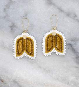 ต่างหูห้อยลูกปัดทำด้วยมือสำหรับผู้หญิงดีไซน์ห่วงแฟชั่นพร้อมขอบรุ่นใหม่ - Product Image 5