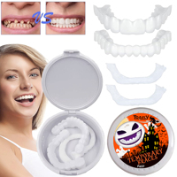 TONFLY Prothèses dentaires esthétiques en silicone à clipser pour un sourire parfait – Couvre-dents supérieurs pour un sourire éclatant