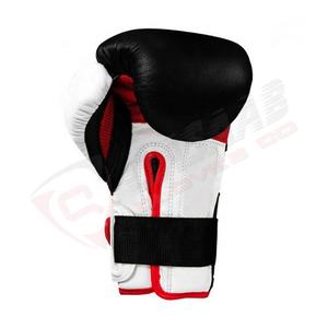 Gants de boxe de compétition en cuir de vachette de haute qualité rouge et blanc tendance et lourds - Logo personnalisé - Product Image 5