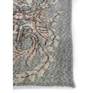 Vintage 9x12 Wool <b>Rug</b> Grey & <b>Black</b> Hand Knotted Medallion Rectangle Puzzle Abstract Patterns for Home Entryway Hallway-Pae-2820 - Product Image 4