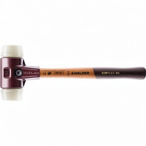Martillo de cabeza blanda SIMPLEX con mango de madera dura blanca y nailon, longitud 330 mm, diámetro de la cabeza 40 mm - Product Image 3