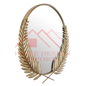 Marcos de latón Decoración de pared Espejo Metal Formas redondas únicas Latón Decoración de pared antigua Espejo de metal para el hogar Hoteles y restaurantes - Product Image 3