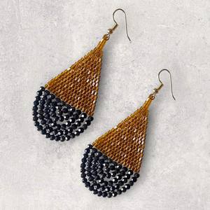 ต่างหูลูกปัดแก้วทันสมัยดีไซน์เทอร์ควอยซ์ขอบเรียงเป็นเอกลักษณ์ของขวัญจากงานหัตถกรรม - Product Image 2