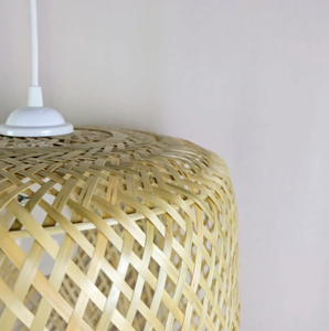 Lámpara de mesita de noche de bambú moderna-Luz de escritorio LED con estilo vietnamita para iluminación decorativa interior - Product Image 5