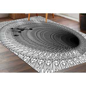 3D Optical Illusion <b>Rug</b>: Modern Abstract Accent <b>Rug</b>,<b>Chenille</b> <b>Rug</b> - Product Image 3