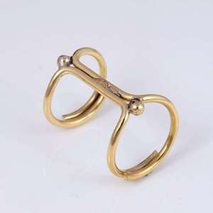 Unique Minimalist Geometric <b>Ring</b> Dainty Brass <b>Ring</b> Women 18k Gold Plated Wire Band <b>Statement</b> Cage Jewelry Wholesale/OEM/ODM - Product Image 4