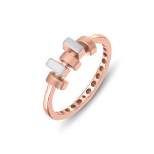 Gold Plated Stainless Steel Charm <b>Ring</b> <b>for</b> <b>Girls</b> Letter Heart Shell Inlay Gift - Product Image 4
