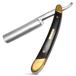 Navaja de Afeitar Recta Plegable con Mango de Madera, Logotipo Personalizado, Navaja de Barbero de Acero Inoxidable de Una Sola Hoja de Alta Calidad - Product Image 4