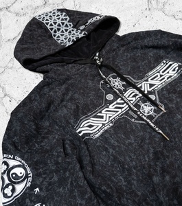 Ropa Urbana de Invierno de Alto Gramaje, Teñida, con Lavado Ácido y Efecto Desgastado, con Logotipo Bordado Personalizado, Estilo Oversize High Street - Product Image 2