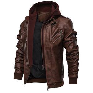 Nueva chaqueta de cuero de piel de oveja de diseño de moda para hombres con tamaño personalizado/chaqueta de cuero genuino 100% para hombres - Product Image 5