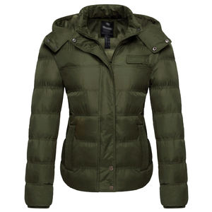 Veste d'hiver matelassée pour femme de qualité supérieure 2026, prix de gros bon marché, épaisse et chaude, avec capuche amovible - Product Image 1