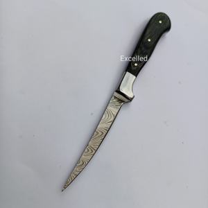 Cuchillo de deshuesado de filete de chef de acero damasco de 356 capas hecho a mano con mango de madera Pakka, cuchillo de cocina afilado, Funda de cuero gratis - Product Image 3