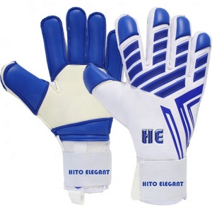Wholesale Strong <b>Control</b> <b>Grip</b> Soccer Goalkeeper Gloves Anti-Slip Latex Palm Leather Material Finger Protection Goalkeeper Gloves - Product Image 1