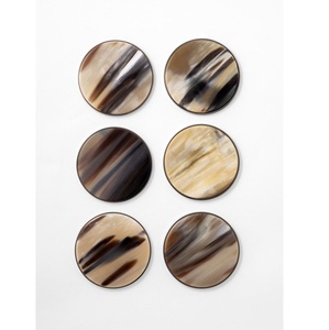 Sous-verres en corne de buffle d'eau biodégradable durable, décor de table biologique naturel, qualité d'exportation écologique - Product Image 1