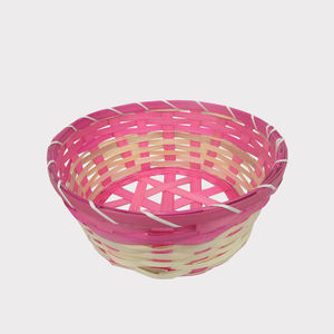 Cestas de almacenamiento de bambú coloridas súper baratas artesanías de Vietnam para vacaciones de Navidad y regalos - Product Image 6