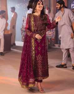 Tendance Festival Wear pierre lourde avec broderie travail pakistanais indien Salwar costume Kameez avec Dupatta Shalwar vente en gros - Product Image 5