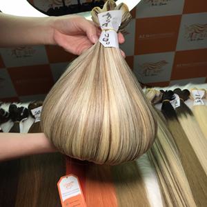 Producto caliente 6-34 pulgadas Trama Extensiones de cabello humano recto Paquetes de Peluca de color resaltado - Product Image 4