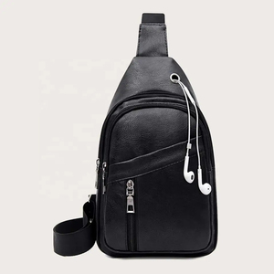 Bolso de Pecho Negro Minimalista, Bolso de Hombro de Microfibra y Cuero Sintético con Cierre de Hebilla, Duradero, para Uso Diario en Todas las Estaciones - Product Image 5