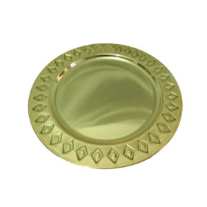 Vajilla decorativa para servir comida para fiesta de boda, plato cargador decorativo, plato de CENA DE Metal hecho a mano, nuevo plato cargador - Product Image 1