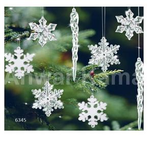 Ornements de Noël en cristal pour flocon de neige décorations d'arbre de Noël ornements suspendus pour la décoration de vacances de fête du nouvel an - Product Image 1