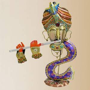 Porte-bougie en forme de Krishna Ji pour la décoration de la maison et les fêtes, idéal pour les offrandes quotidiennes, les cadeaux et les commandes en gros pour les entreprises - Product Image 4