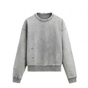 Vêtements de rue pour l'été hiver 2025 hommes 100% coton lavage à l'acide sweats confortables coupe ajustée basiques sweats à capuche avec brodé - Product Image 1