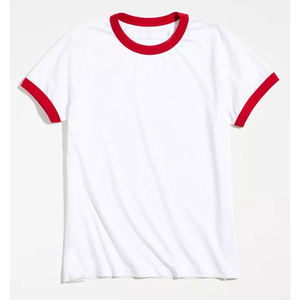 Camisetas Ringer para hombre, camisetas holgadas a la moda con cuello redondo para hombre, camisetas elásticas ajustadas, camisetas con estampado fresco - Product Image 2